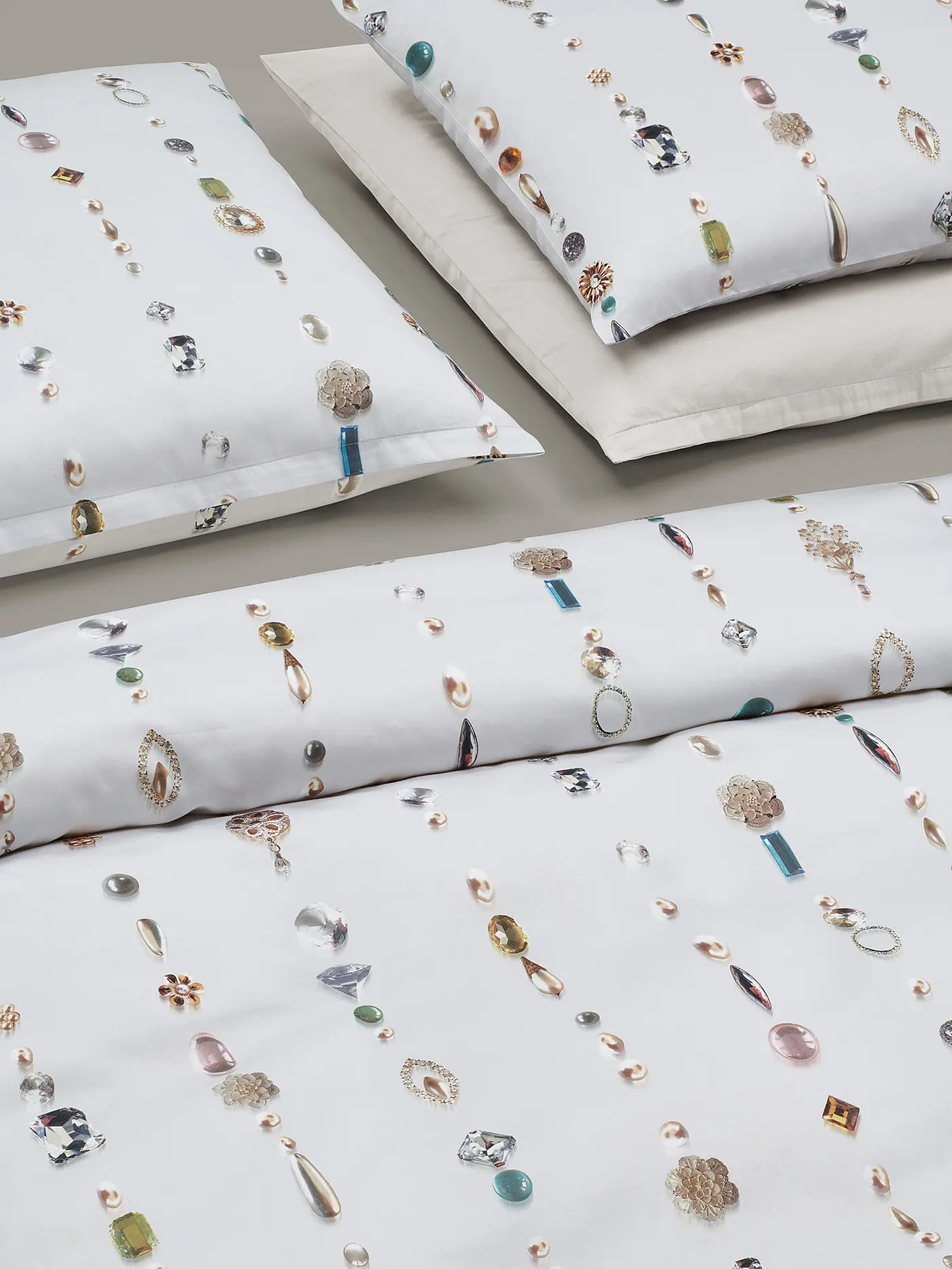 CHRISTIAN FISCHBACHER | Satin Deckenbezug Bijoux 140x200cm Juwelen | 